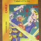 Marvel OverPower (Fleer 1995) - Cable Cover Fire Card NM
