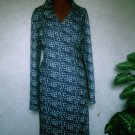 8PT Black and White Wrap Dress