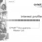 5 pack / O*Net Occupations Master List