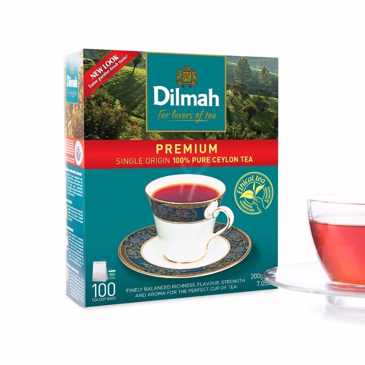 Pure Ceylon Tea Dilmah Premium Quality Tea Bags 100 Counts Per Packet