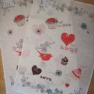 New Love Set of 2 100% Pure Linen Flax Dish Kitchen Towels European Standard ECO