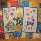 New Set of 2 100% Pure Linen Flax Towels "New Year" Dish Kitchen ECO friendly