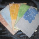 New Set of 5 "Autumn" Kitchen Flax Towels 77% Linen, 23% Cotton