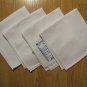 New Set of 4 white Napkins 79% Linen 21% Cotton 15.7''x15.7'' (40x40 cm) ECO