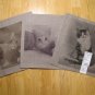 New Set of 3 "Cats" Decor Pillowcases (Covers) 100% Linen flax 15.7"x15.7'' in package