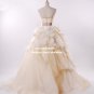 High Quality cream strapless wedding dress