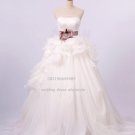 High Quality white strapless wedding dress