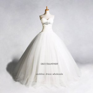 High Quality A line with crystal wedding dress