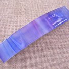 Hair BARRETTE Fused Stained GLASS 3.5" 9cm Pink Lavender Purple White Swirl