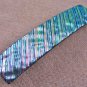 Dichroic Hair Barrette 3.5" 9cm Soft Pastel Pink Fused Glass Ripple Wavy Waves