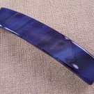 Hair BARRETTE Fused Stained GLASS 3.5" 9cm Deep Amethyst Purple Violet Swirl