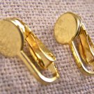 Yellow Gold Plate Base Metal Earring Ear Clip Findings 7mm Craft Jewelry Design