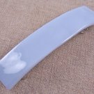Fused GLASS Hair BARRETTE 3.5" 9cm Pastel UV Violet Purple Pink Blue Off White
