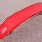 Fused GLASS Hair BARRETTE 3.5" 9cm RED Ruby Tomato Stained Glass Simple Basic