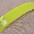 Fused GLASS Hair BARRETTE 3.5" 9cm Bright Lemon Solid Yellow Gold Stained Glass