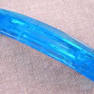 Fused GLASS Hair BARRETTE 3.5" 9cm Turquoise Sky BLUE Transparent Stained Glass