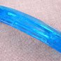 Fused GLASS Hair BARRETTE 3.5" 9cm Turquoise Sky BLUE Transparent Stained Glass