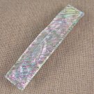 DICHROIC Hair BARRETTE 3.5" / 9cm Clear PINK Magenta Fused Glass Ripple Waves