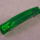 Fused GLASS Hair BARRETTE 3.5" 9cm Emerald Jade GREEN Stained Glass Simple Basic
