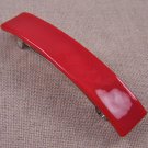 Fused GLASS Hair BARRETTE 3.5" 9cm RED Ruby Scarlet Stained Glass Simple Basic