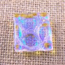 DICHROIC Fused GLASS TIE TACK Flair Moonstone Blue Formal Wear Bubbles Textured