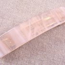 Hair BARRETTE Fused Stained GLASS 3.5" 9cm Peach Champagne White Pastel Swirl