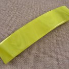Hair BARRETTE Fused Stained GLASS 3.5" 9cm Lemon Chiffon Yellow Streaky Swirl