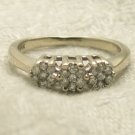 Estate 14K White Gold Diamond Anniversary Ring 2.8g size 4.5 we resize