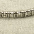 Estate 14K White Gold 1.25 Carat Diamond Bangle Bracelet 13g