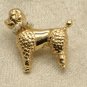 Vintage 14K Gold Poodle Dog Pin Brooch with Ruby Eyes Estate Item 7.3 grams