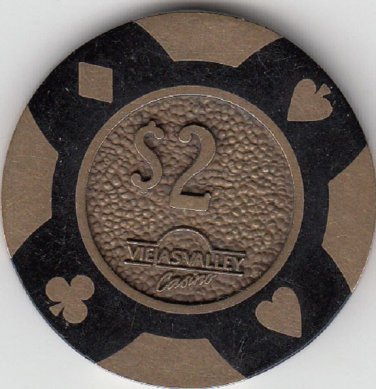 $2 Viejas Valley Brass Chip *