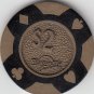 $2 Viejas Valley Brass Chip *