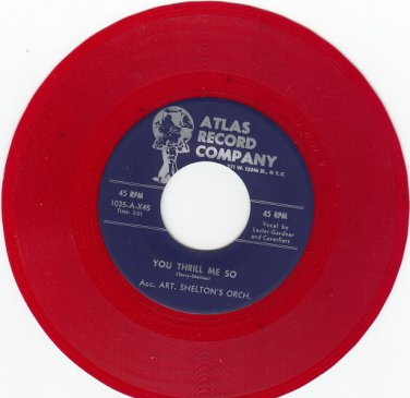 CAVERLIERS ~ You Thrill Me So*Mint-45*RARE RED WAX !