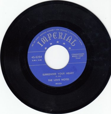 LOVE NOTES ~ Surrender Your Heart *Mint-45 !
