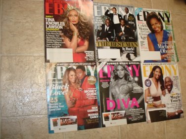 6 Rare Ebony Magazines Beyonce,Mariah,Magic,Michelle & More !