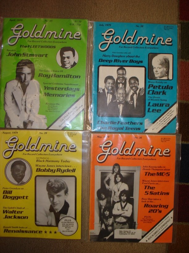 GOLDMINE ~ Four Rare 1970s Slick Covers Magazines !