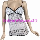 AS Black/White Polka Dot Tank Top Wholesale (5 Pack)