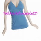 WS Blue Pink V-Neck Halter Top Wholesale (6 Pack)