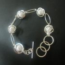 Diamond-dot link bracelet (SJ026)
