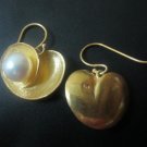 River Pearl gold-plated earrings (SJ073)
