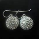 Crystal studded large dangle earrings (SJ085)