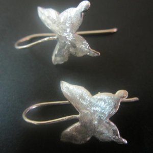 Butterfly laser finished earrings (SJ102)