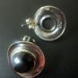 Black Spinel warped style earrings (SJ107)