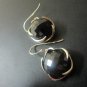 Black Spinel semi-sphere earrings (SJ116)