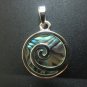 Abalone shell circle pendant (SJ129)