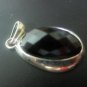 Black Spinel oval faceted pendant (SJ108)