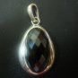 Black Spinel oval faceted pendant (SJ108)