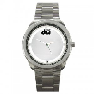 DW Coated Clear Bass Drum Head Style Sport Metal Watch
