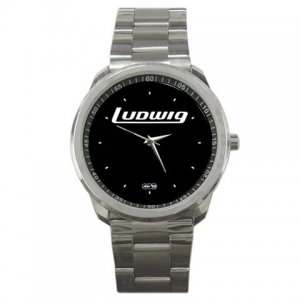 Ludwig Resonant Bass Drum Head Style Sport Metal Watch