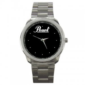 Pearl 20inch Ebony Bass Drum Head Style Sport Metal Watch
